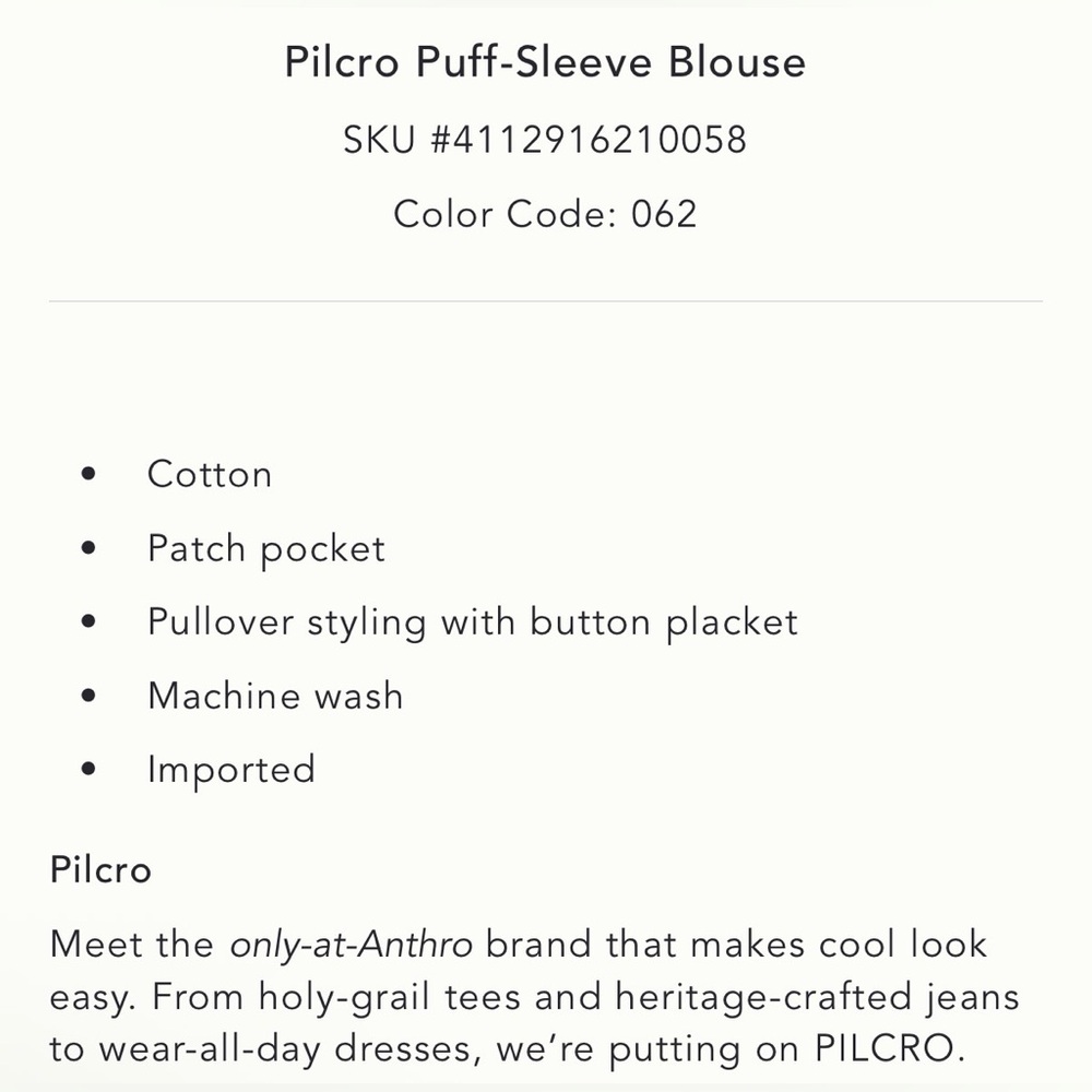 Anthropologie Pilcro Puff-Sleeve Blouse in Rasberry - Picture 5 of 9
